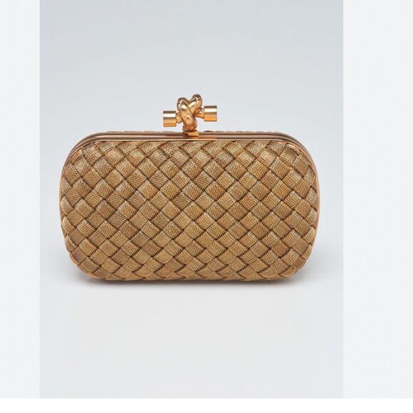 Bottega Veneta Intrecciato Metal Knot Clutch (ISO) - Picture 2 of 2